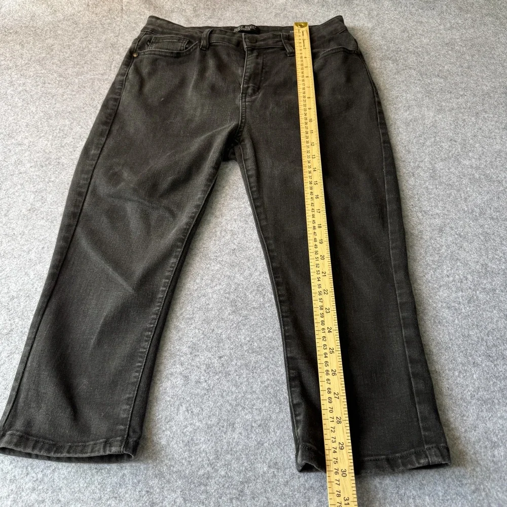 Judy Blue Capri Fit Jeans 9/29 Faded Black Stretch Denim‎